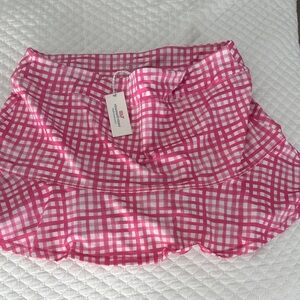 Vineyard Vines Pink and White Checkered Golf Skort NWT